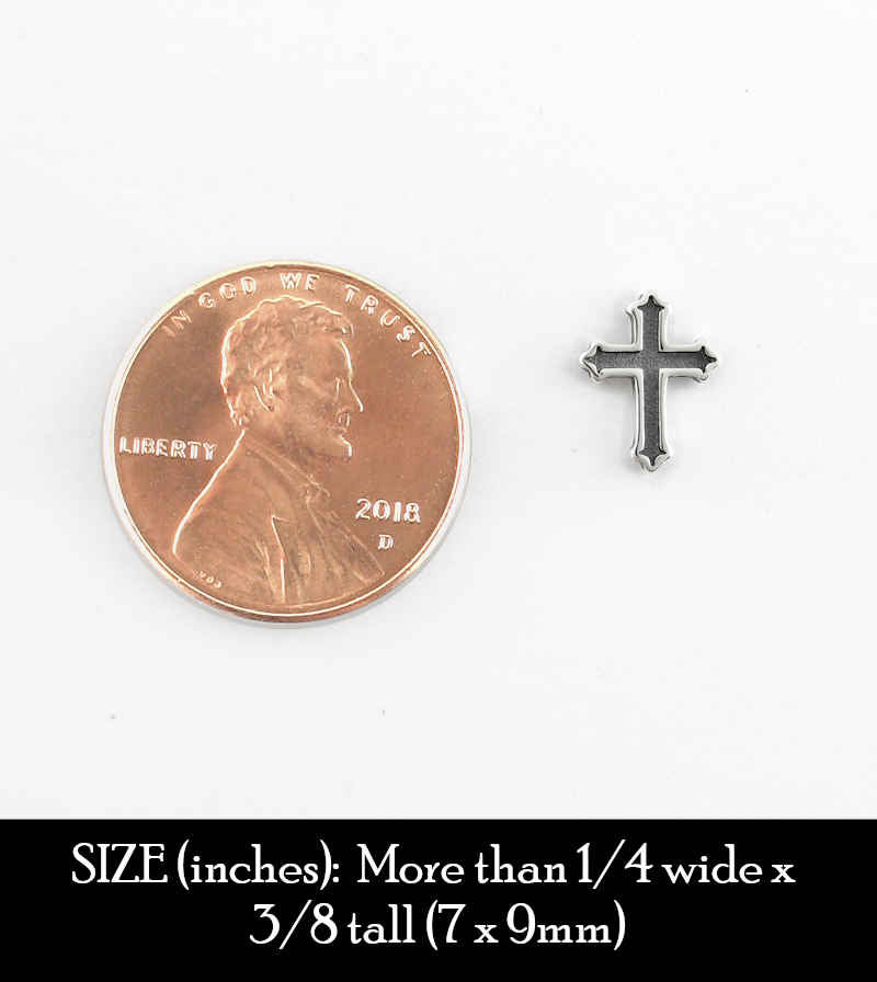 Small Black Cross Post Earrings | Woot & Hammy