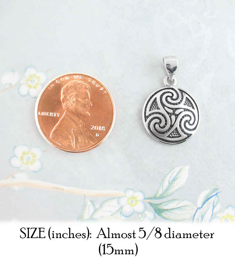 Small Domed Triskele Symbol Pendant | Woot & Hammy