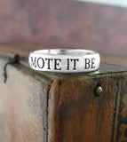 Classic Inscribed So Mote It Be Band Ring