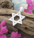 Hexagram or Star of David Pendant with Crystals