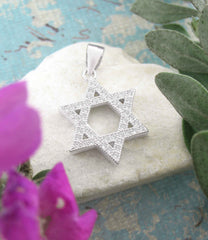 Star of David Symbol With CZ Diamonds Pendant | woot & hammy