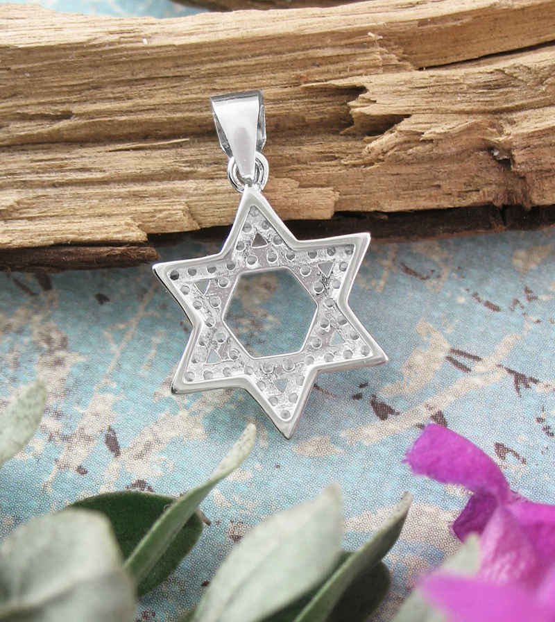 Star of David Symbol With CZ Diamonds Pendant | woot & hammy