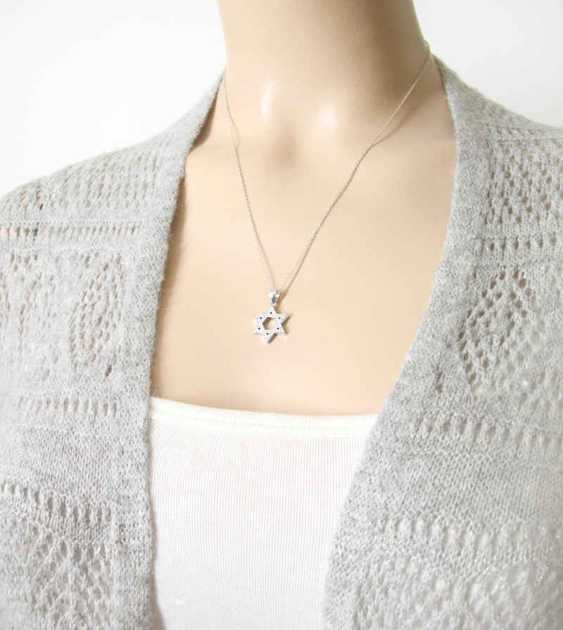 Star of David Symbol With CZ Diamonds Pendant | woot & hammy