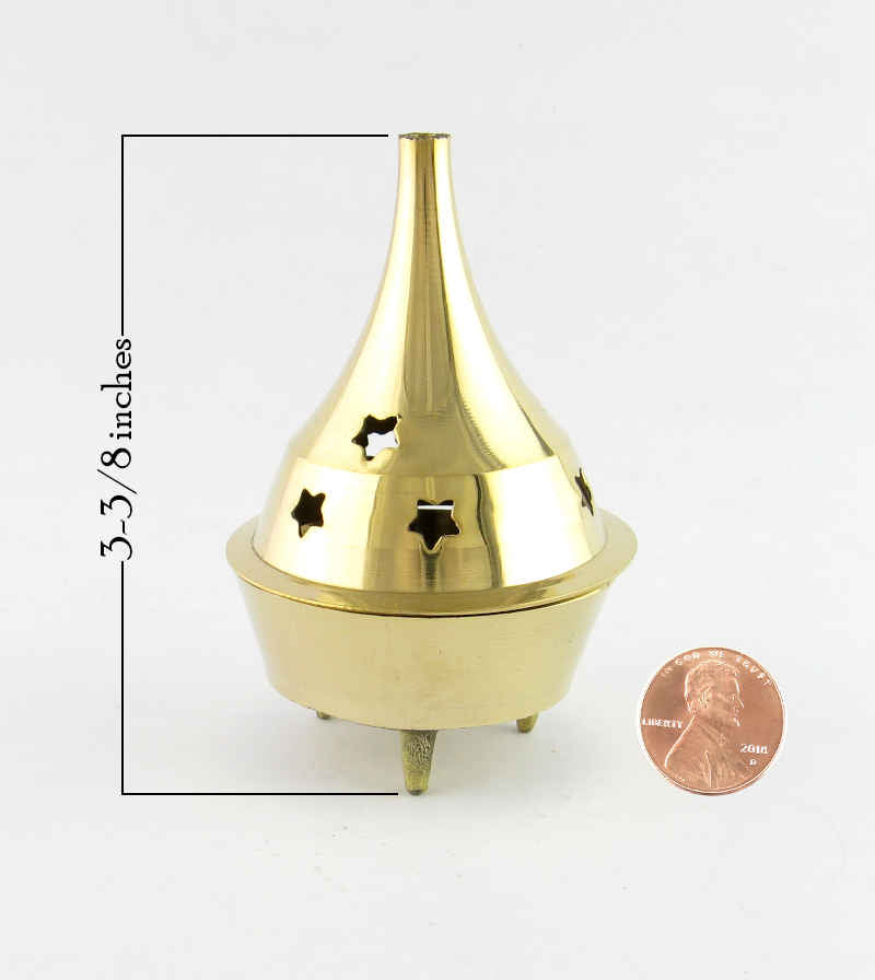 Starry Brass Incense Cone Burner With Cut-Out Stars | Woot & Hammy