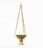 Hanging Brass Incense Burner With Cut-Out Stars