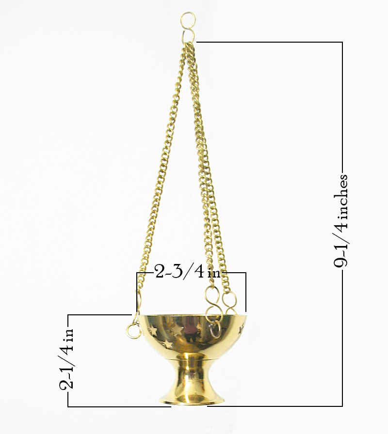 Hanging Brass Incense Burner With Cut-Out Stars | woot & hammy