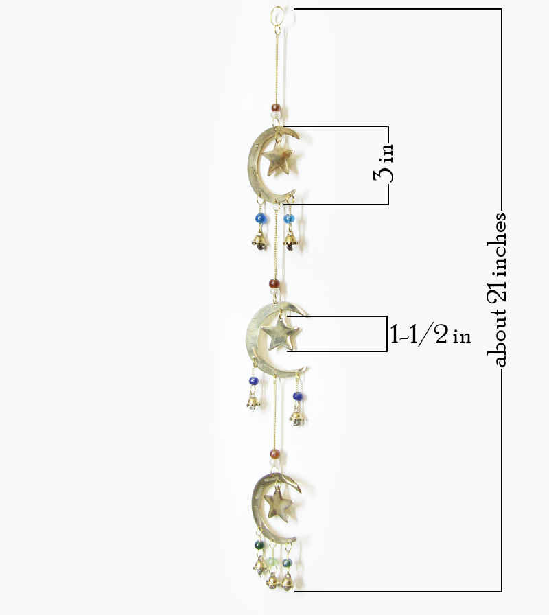 Crescent Moons and Stars Wind Chime | woot & hammy