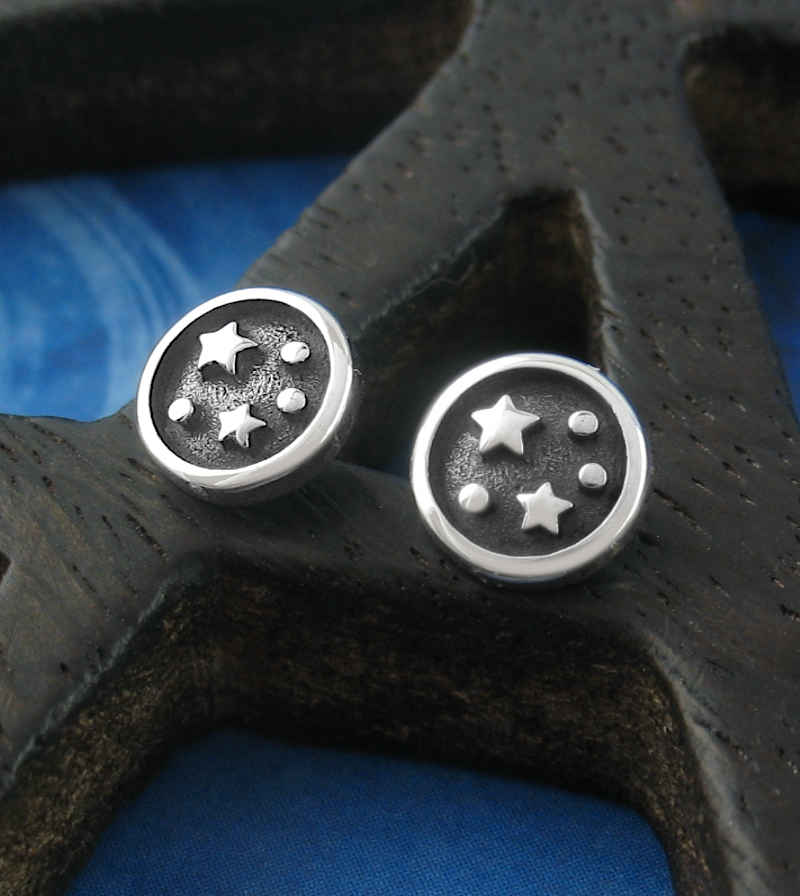 Stars and Planets Oxidized Post Earrings | woot & hammy