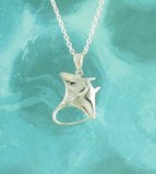 Gleaming Stingray with Whipping Tail Pendant