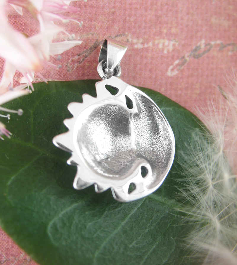 Sun & Moon Celestial Pendant with Faces