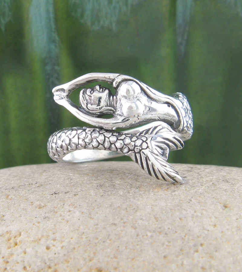 Swimming Mythical Mermaid Adjustable Ring | Woot & Hammy