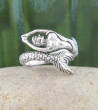 Swimming Mythical Mermaid Adjustable Wrap Ring
