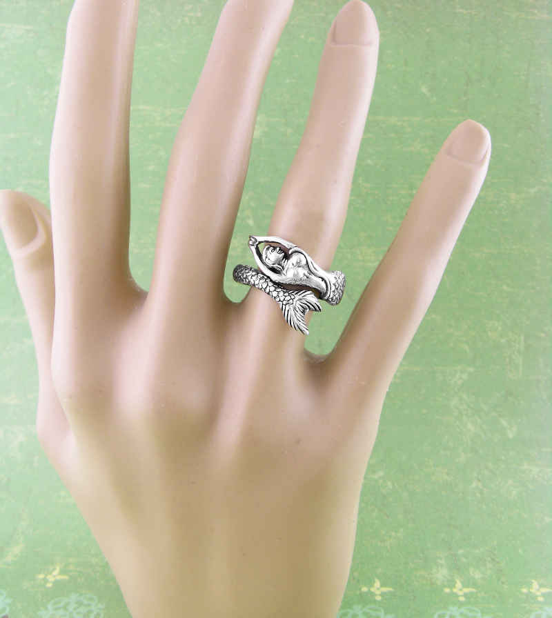 Swimming Mythical Mermaid Adjustable Ring | Woot & Hammy