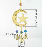 3-Bell Crescent Moon and Star Wind Chime | woot & hammy
