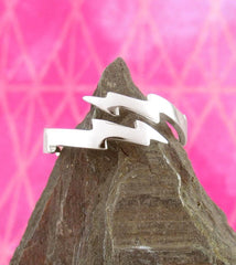 Lightning Bolt Thunderbolt Adjustable Ring | woot & hammy thoughtful jewelry