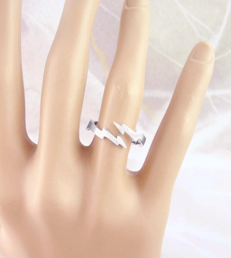 Lightning Bolt Thunderbolt Adjustable Ring | woot & hammy thoughtful jewelry