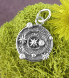 Stars & Planets Galaxy or Solar System Pendant with Crystals Sterling Silver