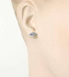 Tiny Diamond-Shaped Protective Evil Eye Post Earrings | woot & hammy