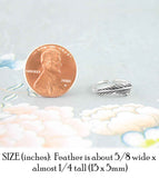 Tiny Sideways Feather Toe Midi Knuckle Ring, Adjustable | Woot & Hammy