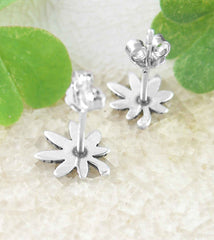 Tiny Marijuana Cannabis Pot Leaf Post Earrings | Woot & Hammy