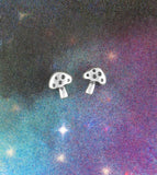 Fairy-Size Spotted Mushroom Post Earrings | woot & hammy