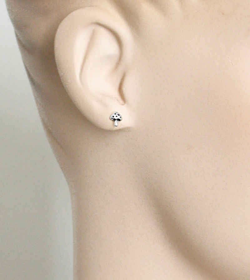 Fairy-Size Spotted Mushroom Post Earrings | woot & hammy