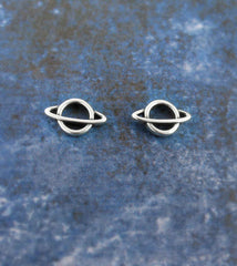 Miniature Planet Saturn Post Earrings | woot & hammy