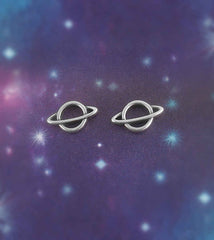 Miniature Planet Saturn Post Earrings | woot & hammy