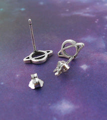 Miniature Planet Saturn Post Earrings | woot & hammy