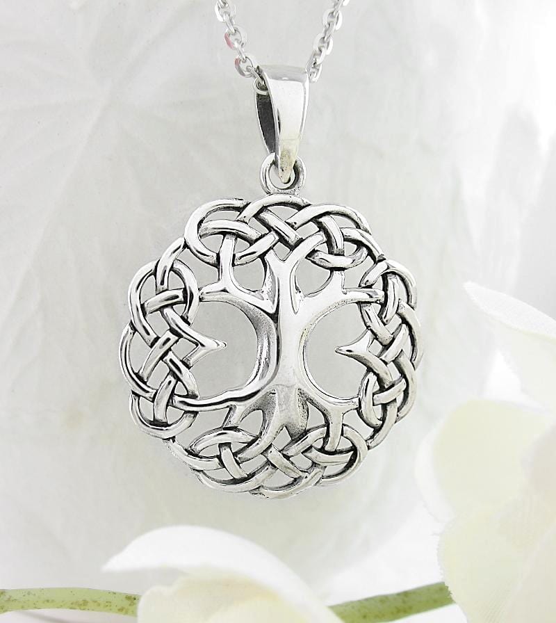 Tree of Life Necklace with Celtic Knot Border - woot & hammy