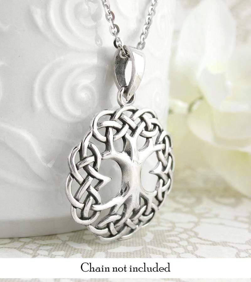 Tree of Life Pendant with Celtic Knot Border