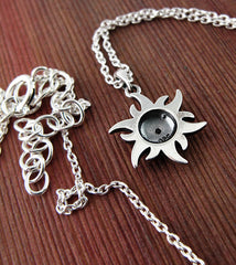 Tribal Sun With Starburst and CZ Necklace | Woot & Hammy