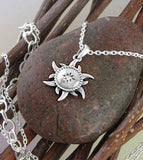 Tribal Sun With Starburst and CZ Necklace | Woot & Hammy