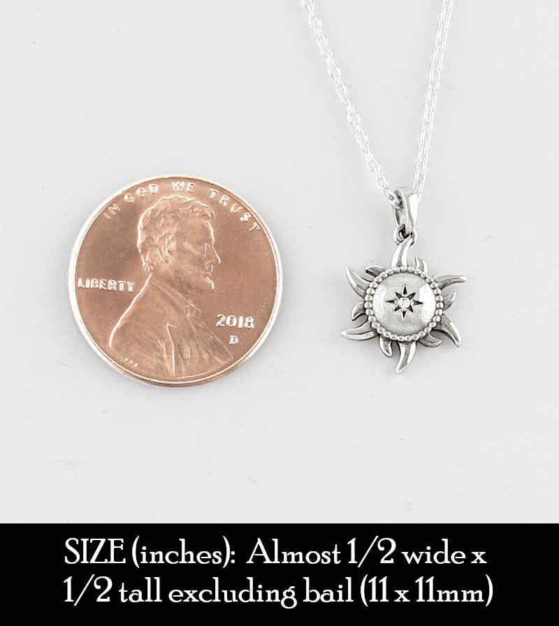 Tribal Sun With Starburst and CZ Necklace | Woot & Hammy