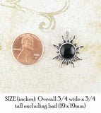 Tribal Sun With Black Agate Cabochon Pendant | Woot & Hammy