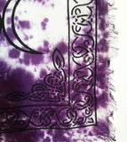 Tissu d’autel tie-dye violet triple lune