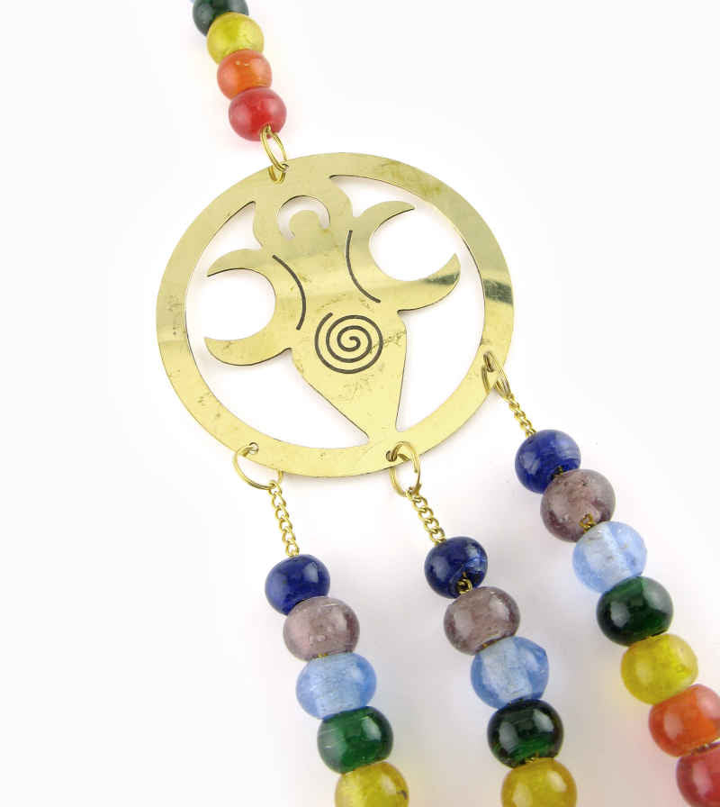 Triple Moon Goddess Wind Chime With 3 Bells | Woot & Hammy