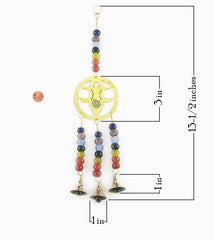 Triple Moon Goddess Wind Chime With 3 Bells | Woot & Hammy