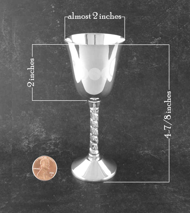 Chalice With Triple Moon Symbol and Rope Stem, 4-7/8 Inch | Woot & Hammy