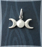Triple Moon Symbol Charm / Pendant | Woot & Hammy