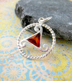 Triskele Symbol Pendant With Baltic Amber Triangle | Woot & Hammy