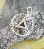 Triskele Symbol Pendant With Baltic Amber Triangle | Woot & Hammy