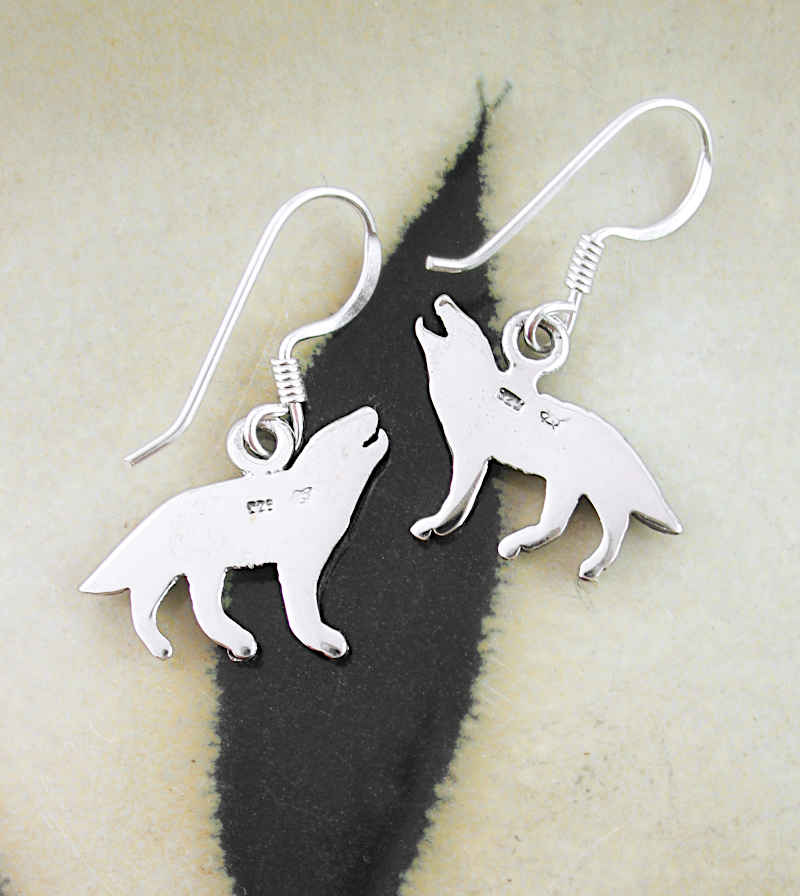 Twin Howling Wolf Hook Earrings | woot & hammy