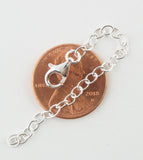 Unplated Sterling Silver Extender Chain w/ 7 mm Lobster Clasp