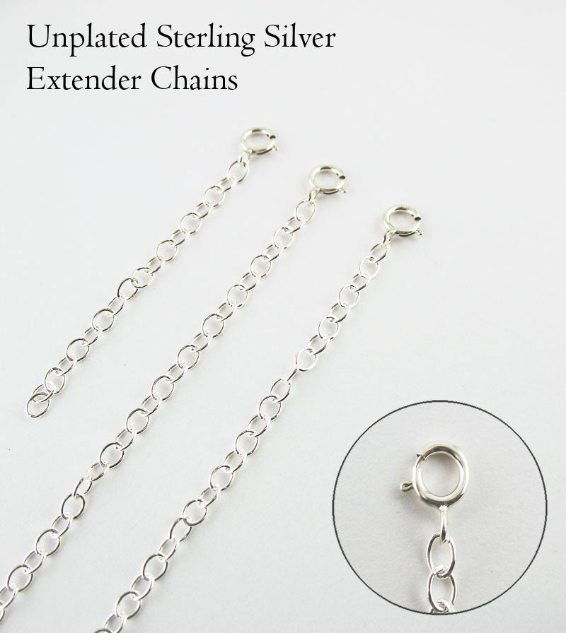 Unplated Sterling Silver Extender Chains