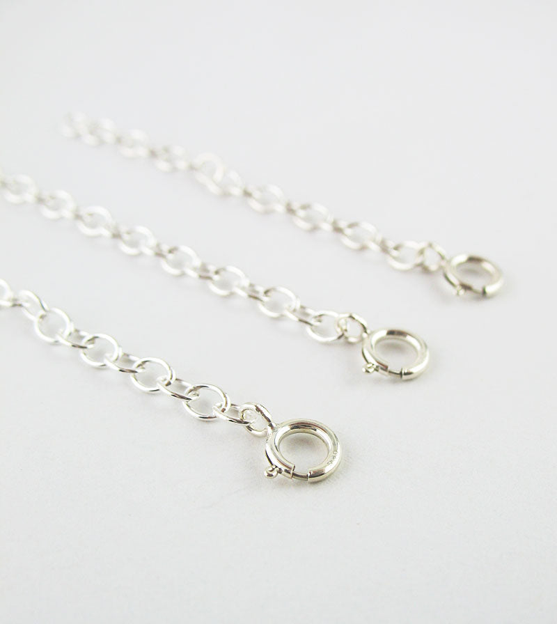 Unplated Sterling Silver Extender Chains