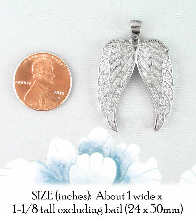 Sparkling Pair of Angel Wings Pendant