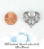 Love of Angels Heart-Shaped Wings Pendant