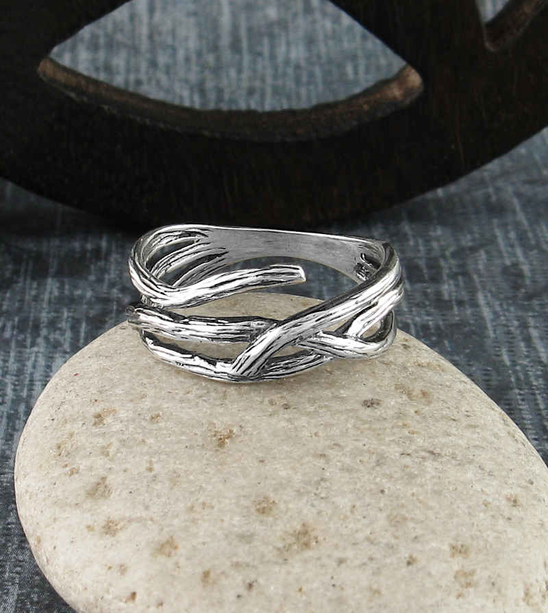 Woven Branches Oxidized Ring | Woot & Hammy